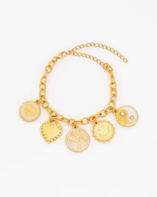 Pulsera Multicharms Deseos Del Corazón + Caja Especial Avemaría