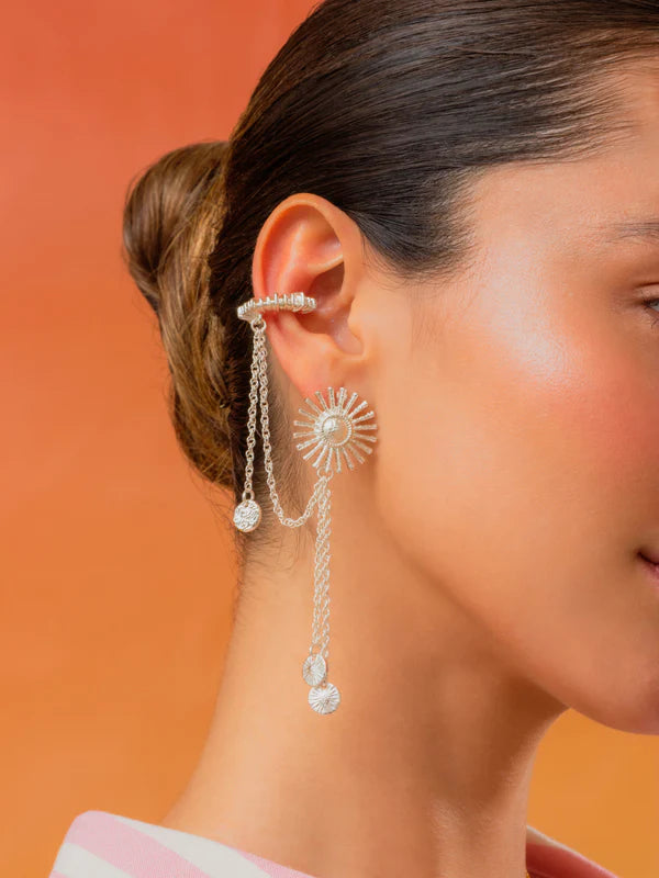 Earcuff Solitario Sol Destello Avemaría